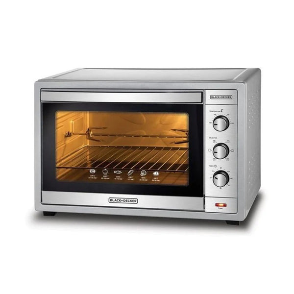 Black & Decker 62L Toaster Oven With Rotisserie & Double Glass Door