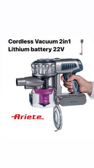 Ariete 2758 Cordless Stick Vacuum 22.2V Pink Digital Motor 2-in-1 Handheld