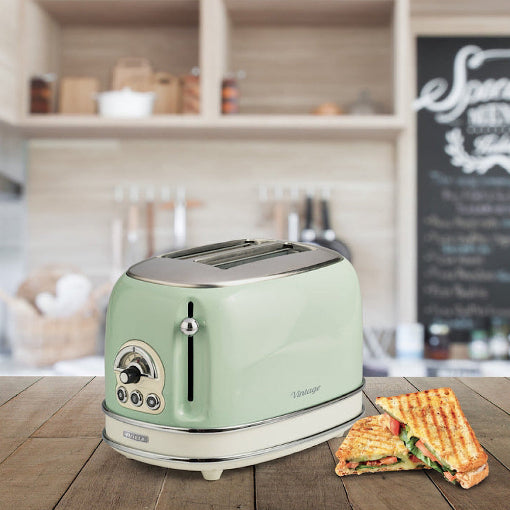 Ariete Vintage 2 Slice Toaster with Pliers 815W Sandwich Maker Retro