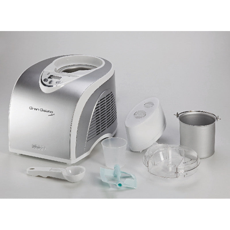 Ariete Gran Gelato Metal Ice Cream Maker 135W Built-in Compressor LCD Silver
