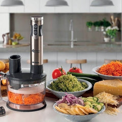 Ariete Metal Hand Blender 1000W Multi-Purpose Immersion Set With Food Chopper