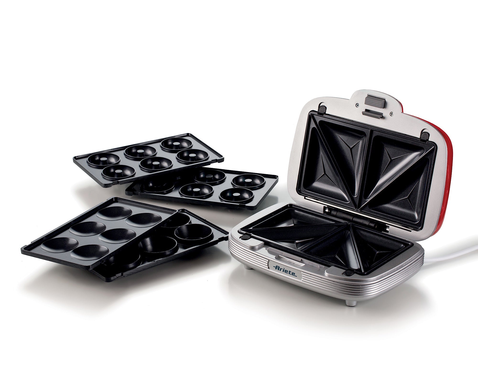 Ariete 1972 Sandwich Maker 3-in-1 Interchangeable Cookie Grill Plates 700W