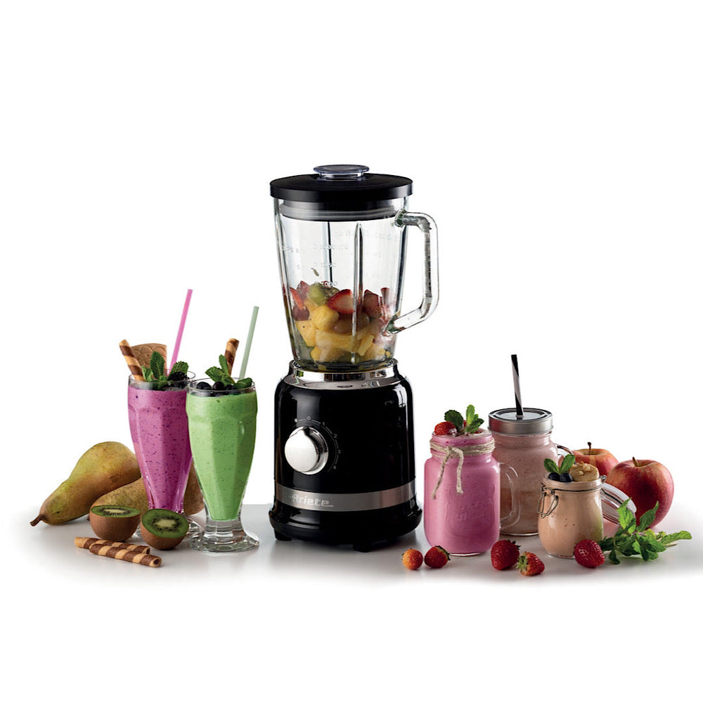 Ariete Moderna Blender 1000W Power Glass Jar Stainless Steel Ice Crush