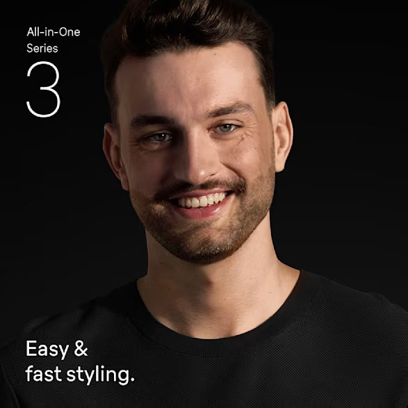 Braun All-In-One Series 3 Aio3560 Trimmer 7 Combs Beard & Hair Clipping Pouch