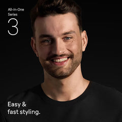 Braun All-In-One Series 3 Aio3500 4-In-1 Trimmer Beard & Hair Clipping Grey