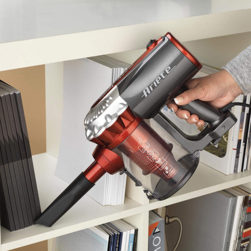 Ariete 2761 Corded Stick Vacuum 600W 2-in-1 Handheld Bagless Cleaner Red Pro