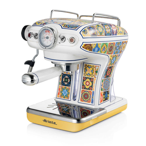 Ariete Positano Espresso Machine 15 Bar 850W Milk Frother Retro 1389/14